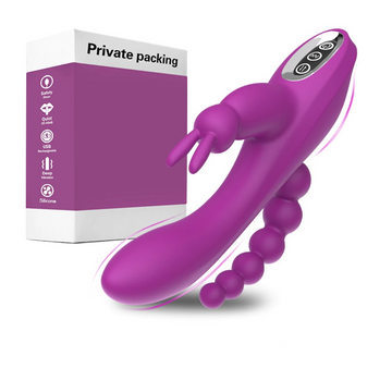 3 in 1 Adult Rabbit Vibrator / G-Spot Vagina Clitoris Stimulator / Female Anal Dildo Vibrator - EVE's SECRETS
